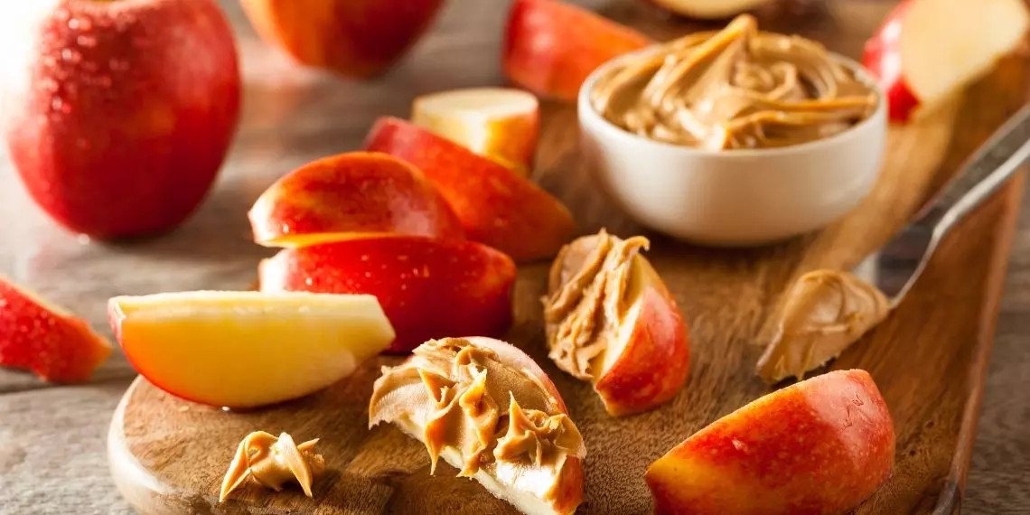 Pairing peanut butter with produce for a protein-rich snack