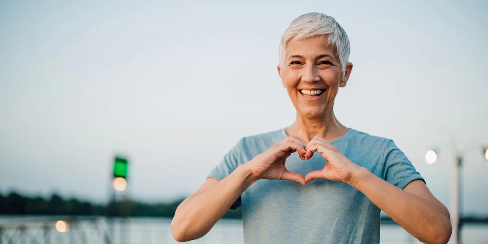 Older woman smiling making her health a priority